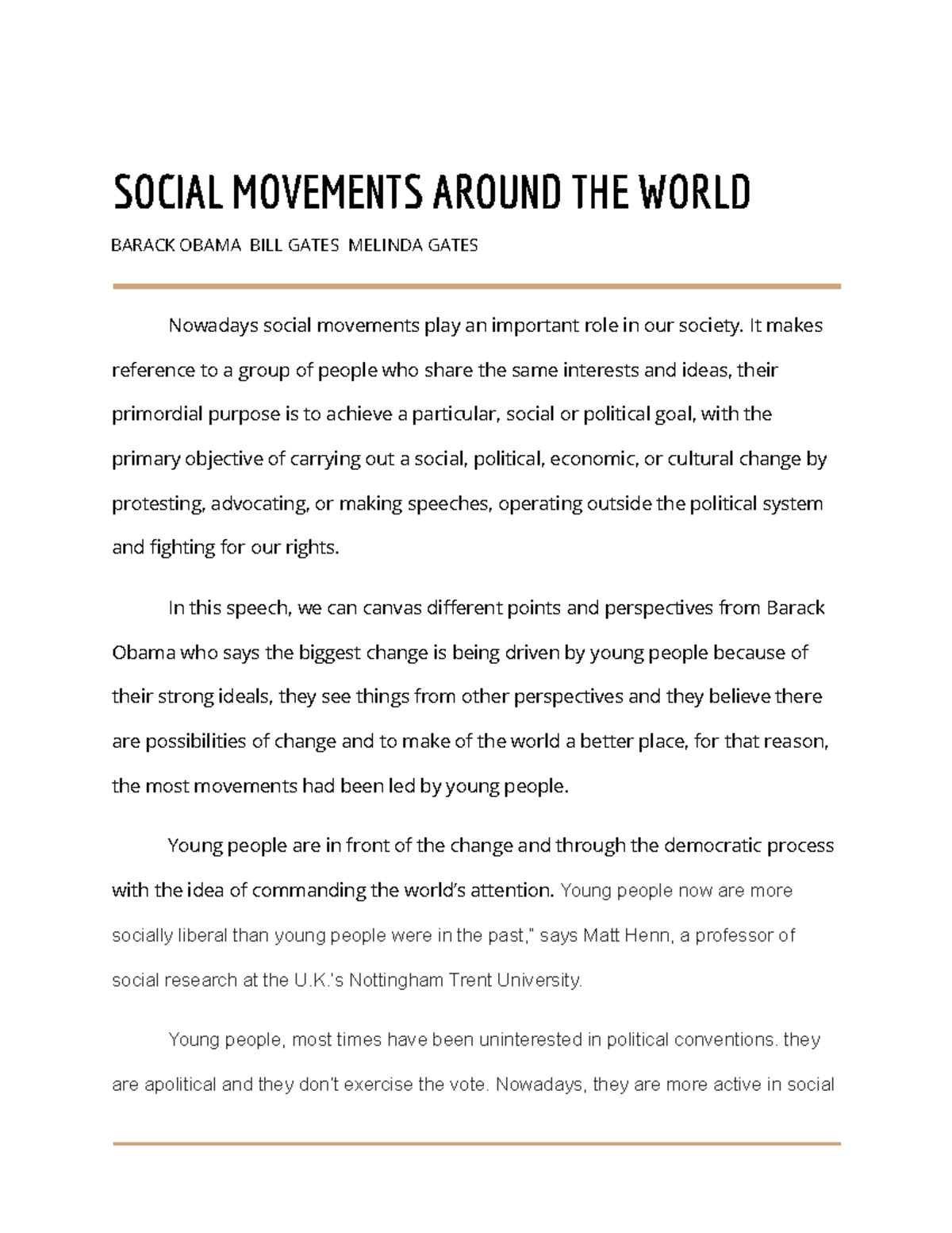 research paper topics for social movements