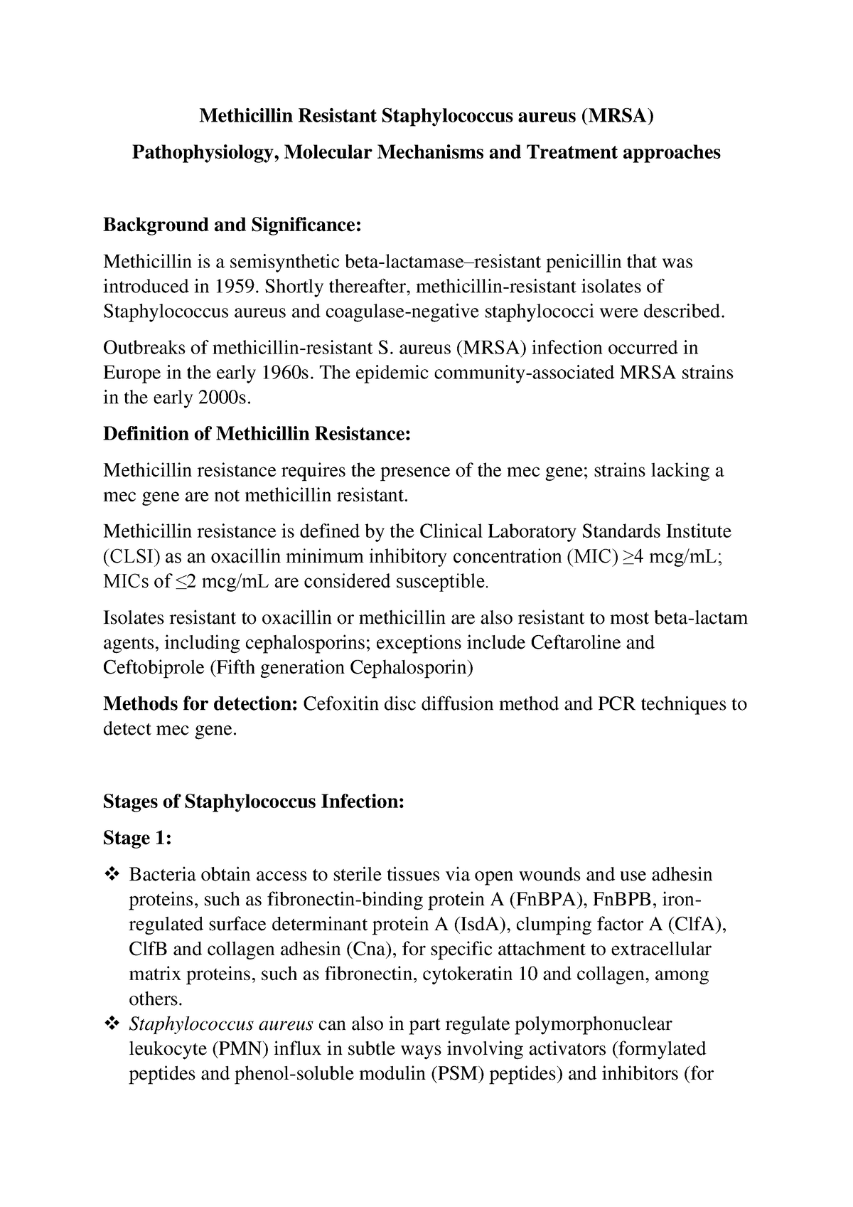 case study mrsa answer key