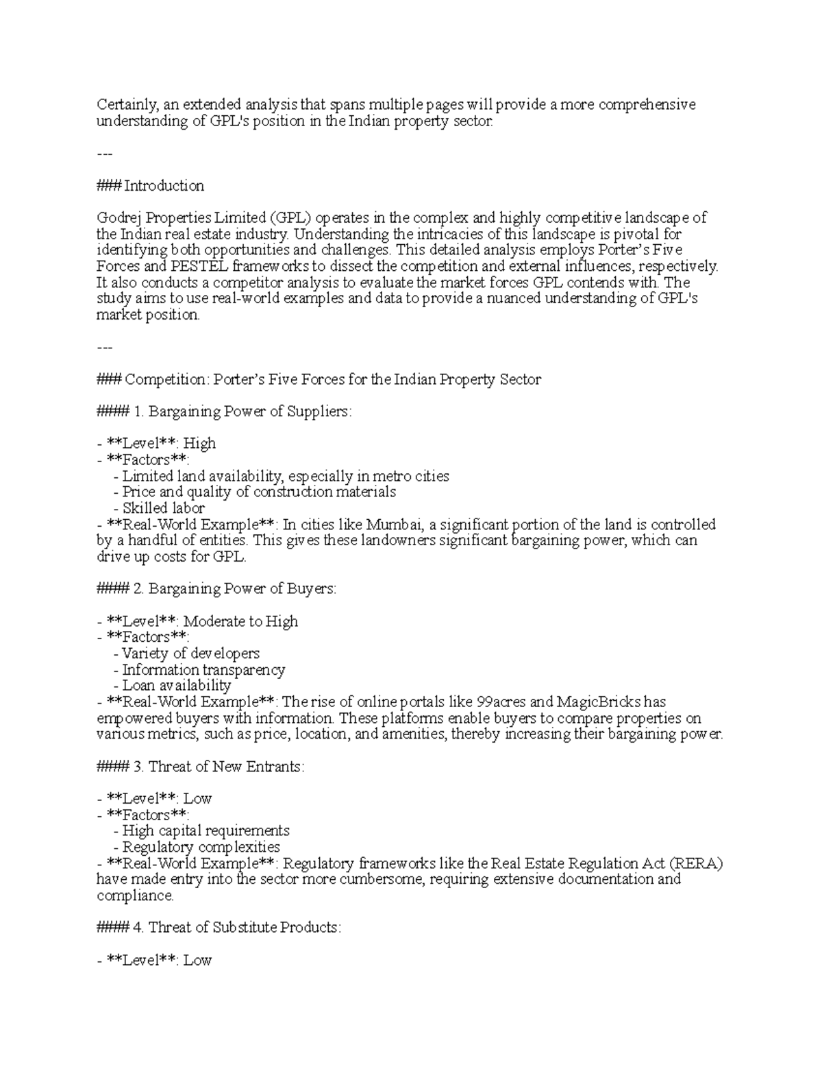 GPL Report - Certainly, an extended analysis that spans multiple pages ...