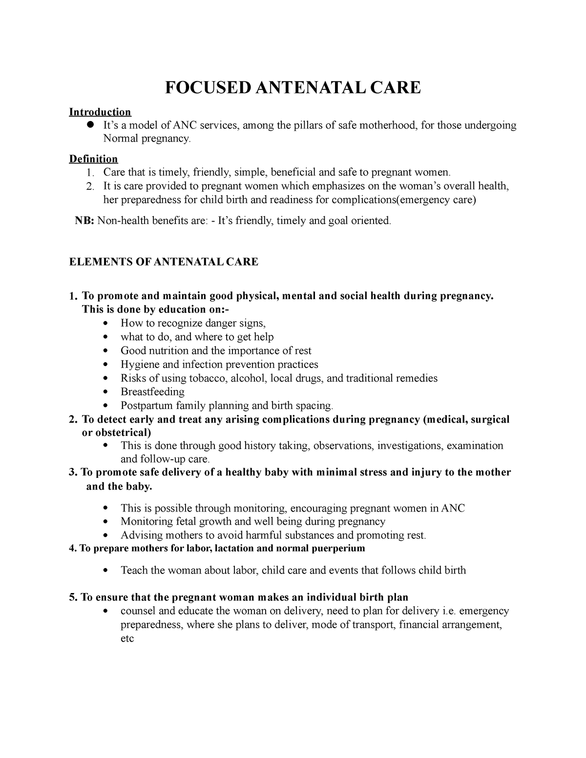 antenatal case study topics