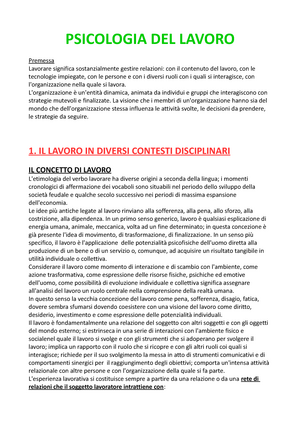 Capitolo 9 "Psicologia Del Lavoro E Delle Organizzazioni" - CAPITOLO 9 ...