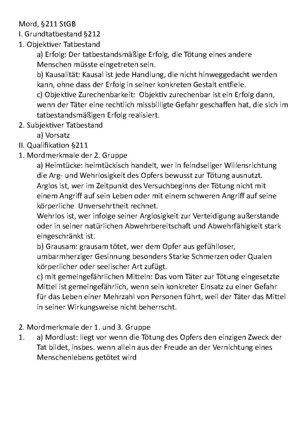 mord-aufbauschema-mit-definitionen-zu-211-stgb-mord-211-stgb-i