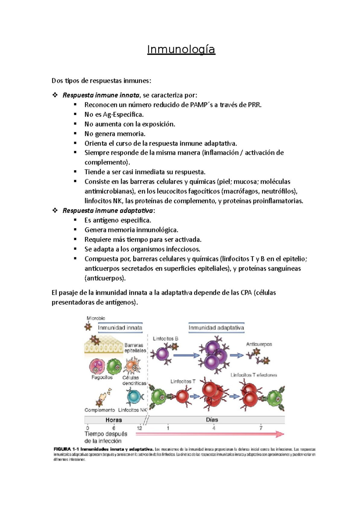 Inmunología 1.- Resumen - Inmunología Dos Ipos De Respuestas Inmunes ...