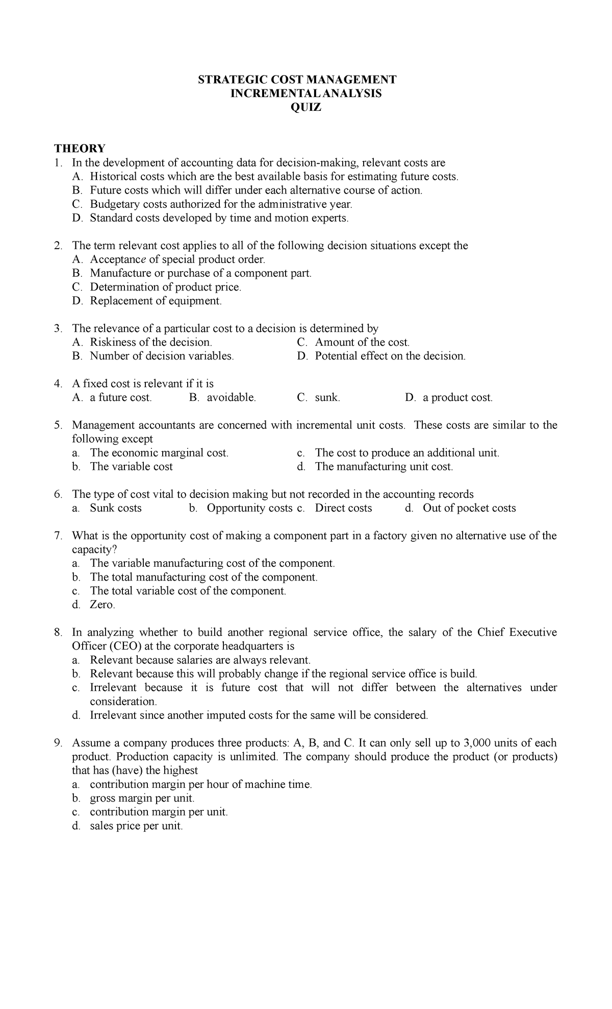incremental-analysis-quiz-strategic-cost-management-incremental
