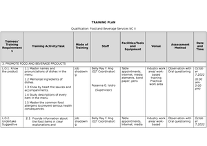 Revised-Session-Plan-Fn B - SESSION PLAN Sector : TOURISM Qualification ...