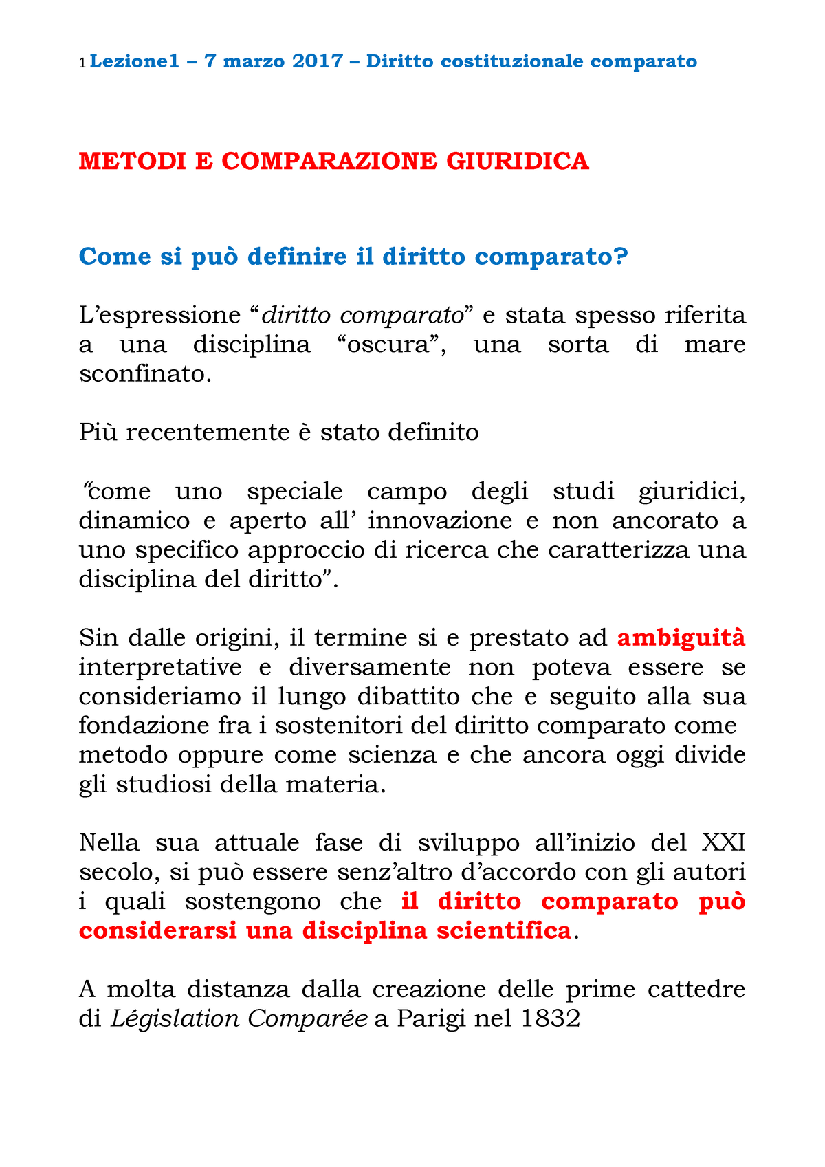 Lezione 1 Diritto Costituzionale 7 3 17 LEZIONE 1 Diritto ...