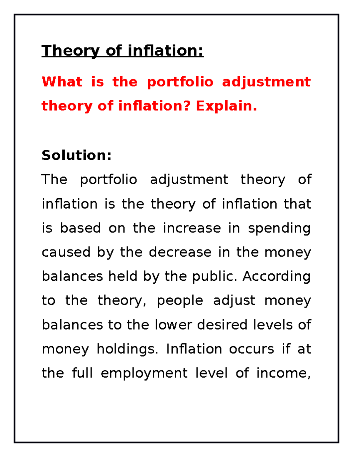 Theory Of Inflation - Theory Of Inflation: What Is The Portfolio ...