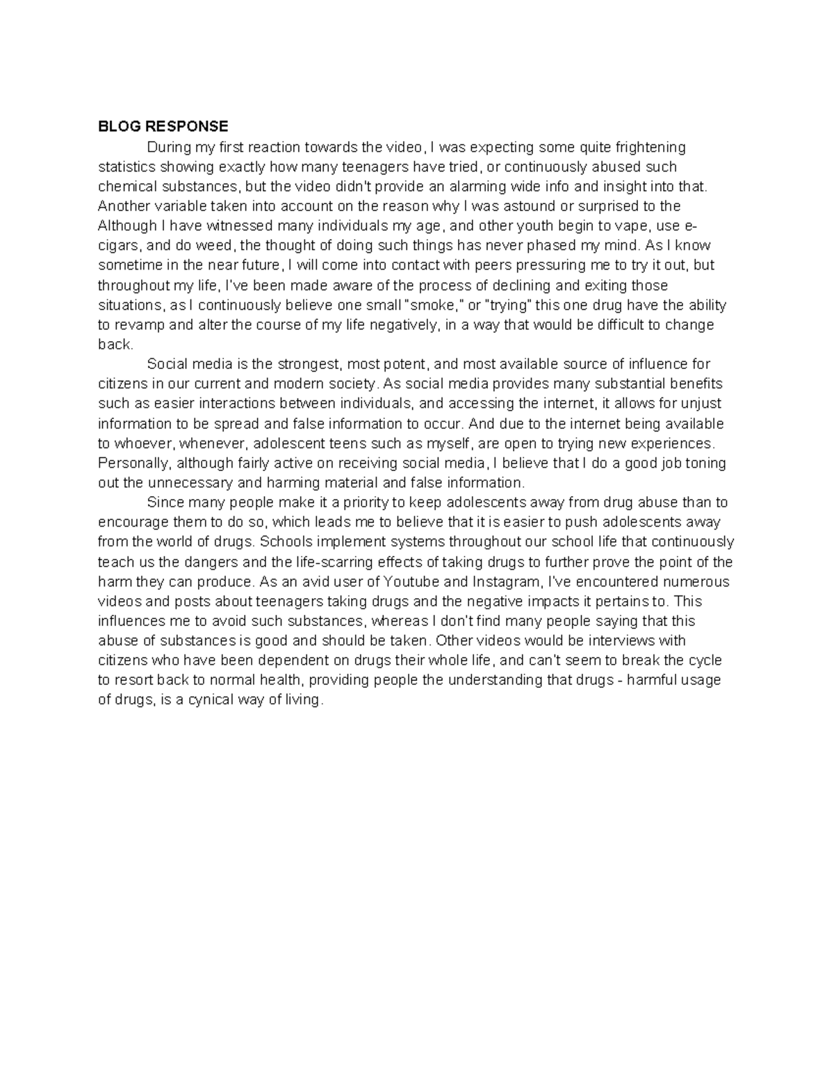 2.7 CALM Blog Post - Blog post for CALM assignment - BLOG RESPONSE ...