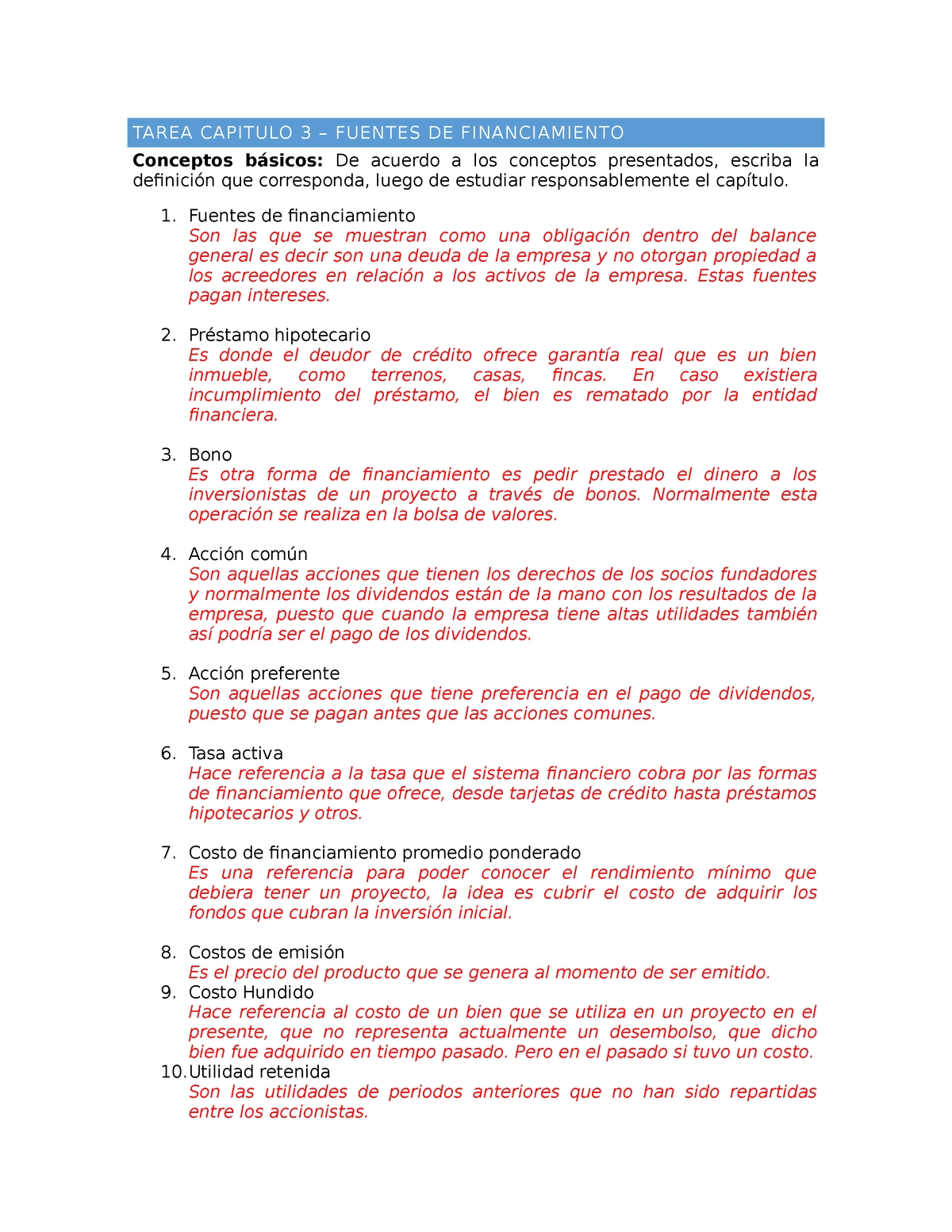 Tarea Capitulo 3 Finanzas 2 Compress Tarea Capitulo 3 Fuentes De Financiamiento Conceptos 0373