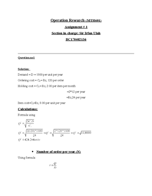 MTH601(Munazza Batool) By One Step To Sucess - Fall 2023 MTH601 ...