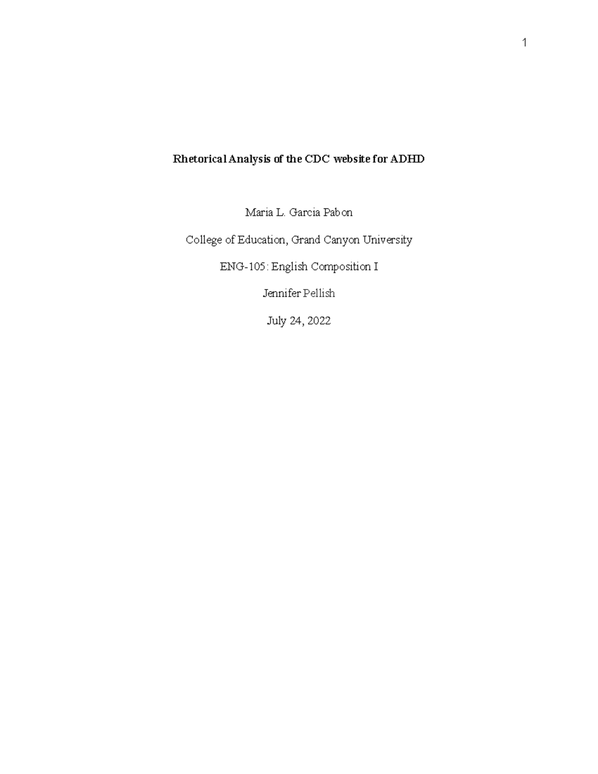 Rhetorical Analysis Essay - Rhetorical Analysis of the CDC website for ...