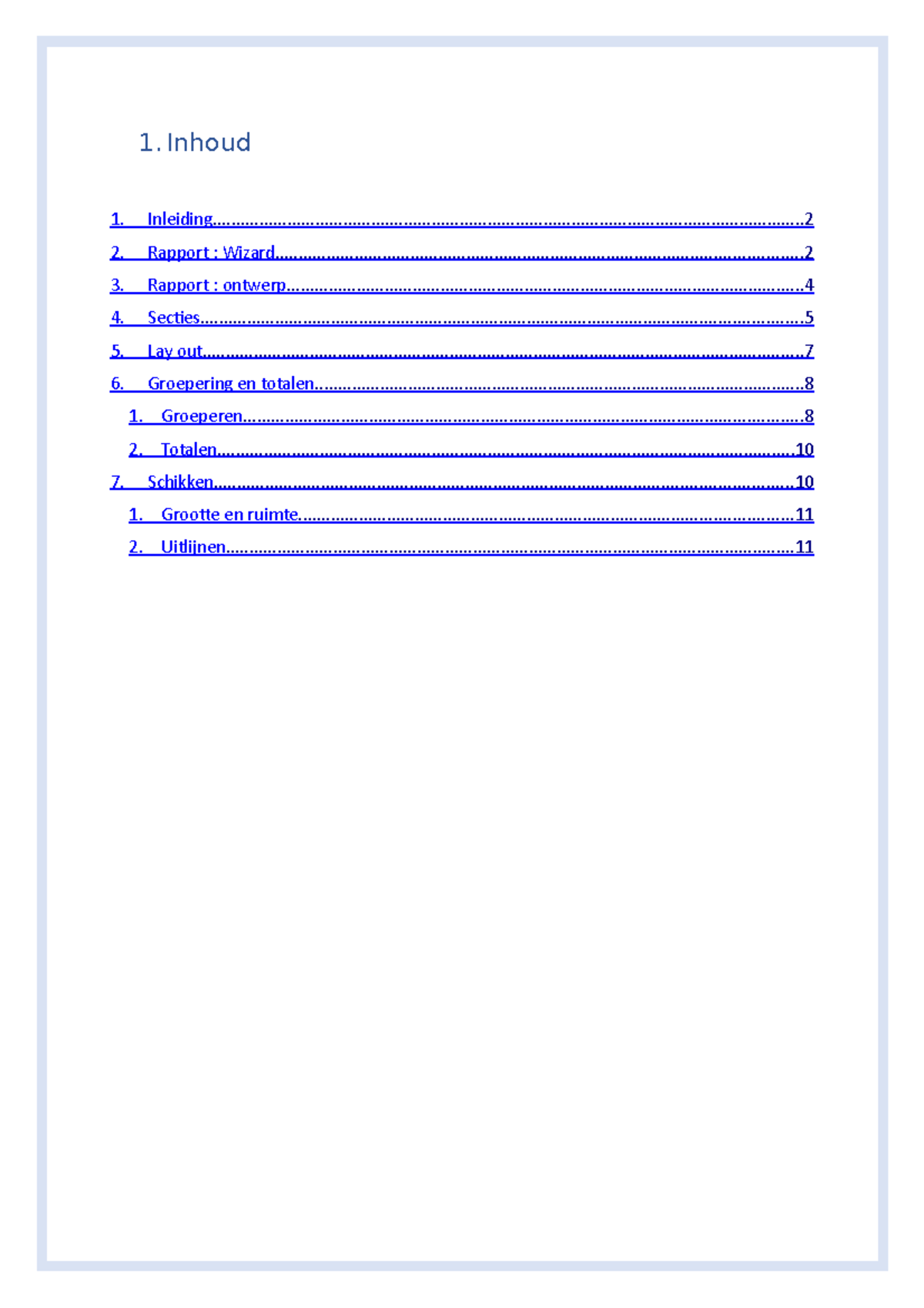 Rapporten - rapport gebaseerd op tabel of quezry, : ontwerp en data ...