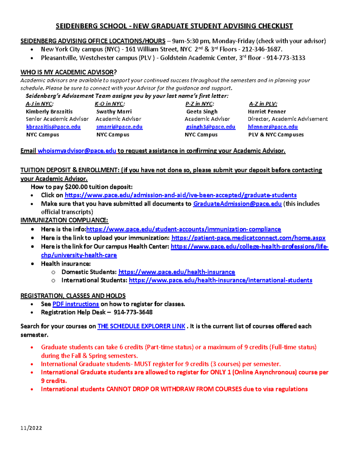 PACE Guide - Good Material - 11/ SEIDENBERG SCHOOL - NEW GRADUATE ...