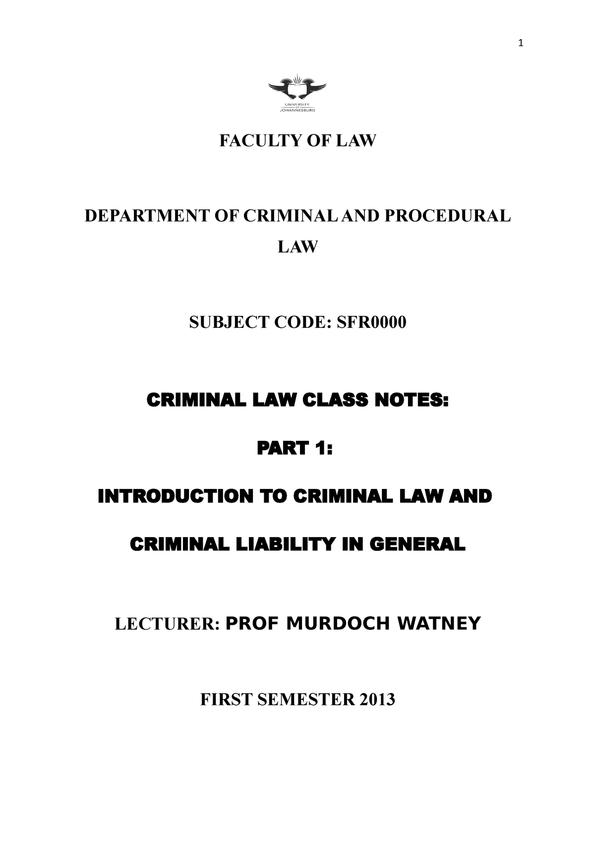 criminal-law-class-notes-semester-1-2013-edulink-faculty-of-law