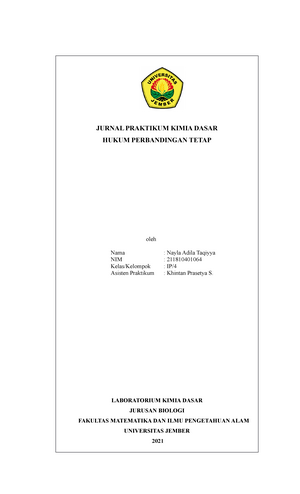 8 Laporan Percobaan 2 Fannya Febriyani 1036 - LAPORAN PRAKTIKUM KIMIA ...