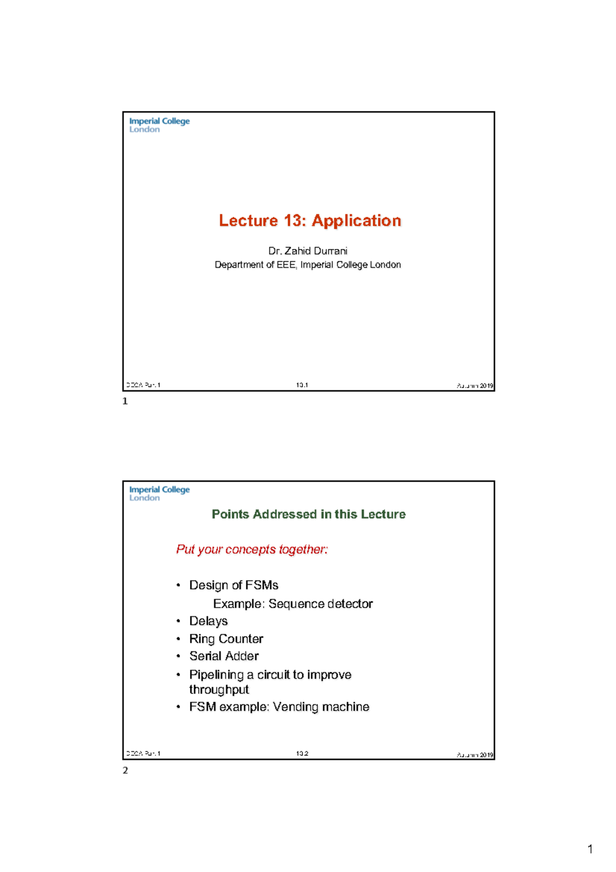 Lecture 13 - Digital Electronics And Computer Architecture Assignments ...