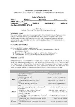 Veritas Acivity - Explain in at least 5 sentences the following ...