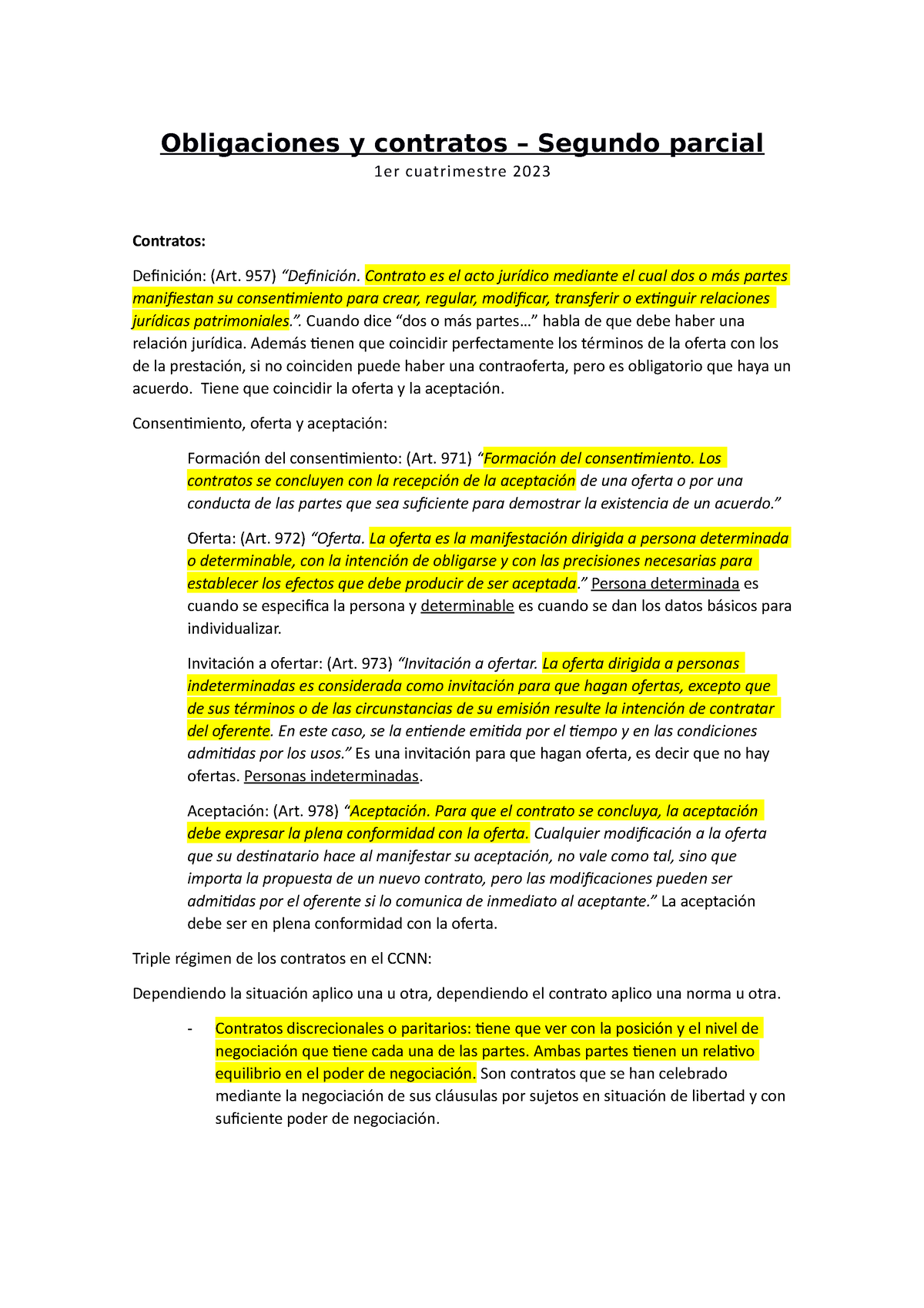 Obligaciones Y Contratos Segundo Parcial - Obligaciones Y Contratos ...