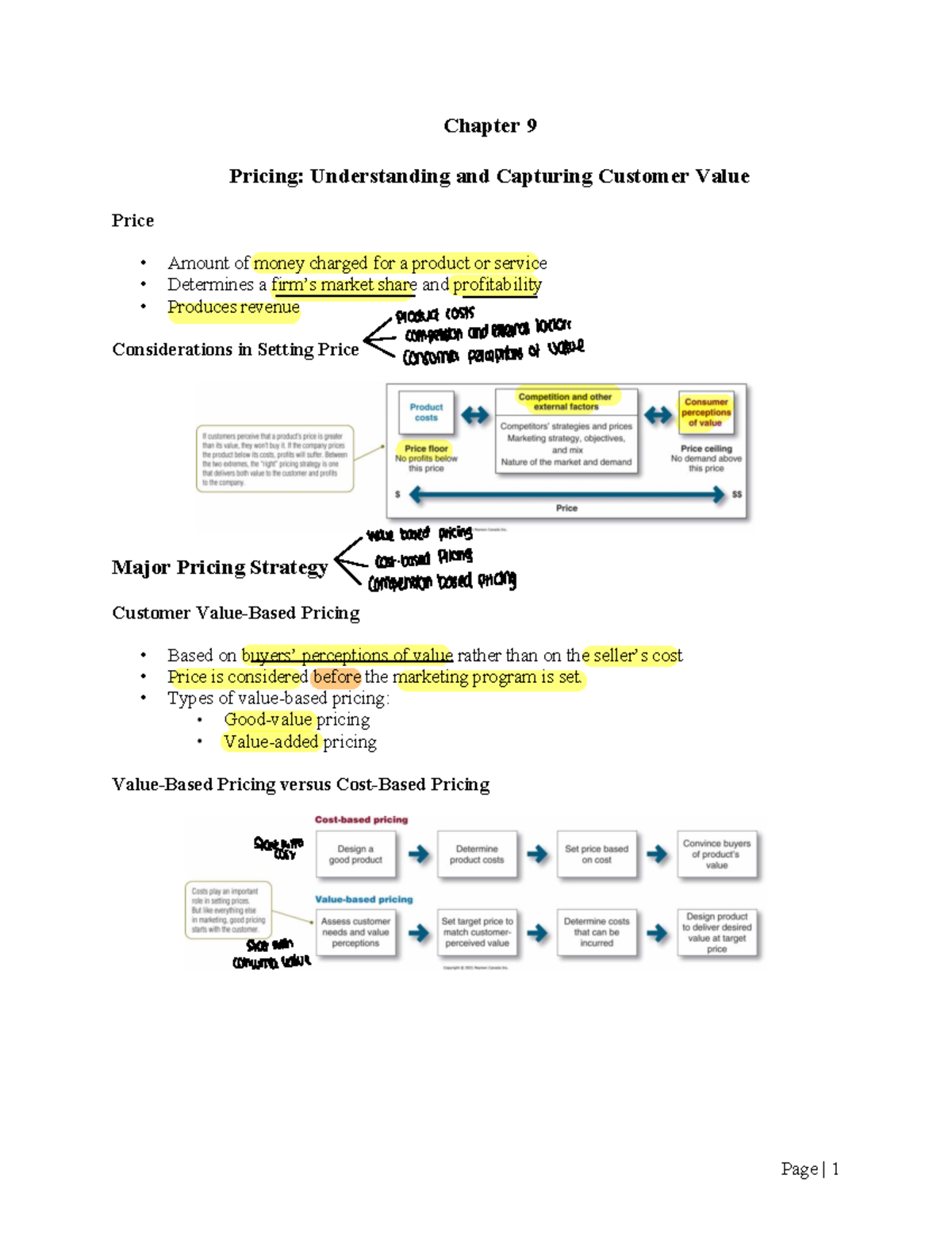 Chapter 9 - Pricing: Understanding and Capturing Customer Value ...