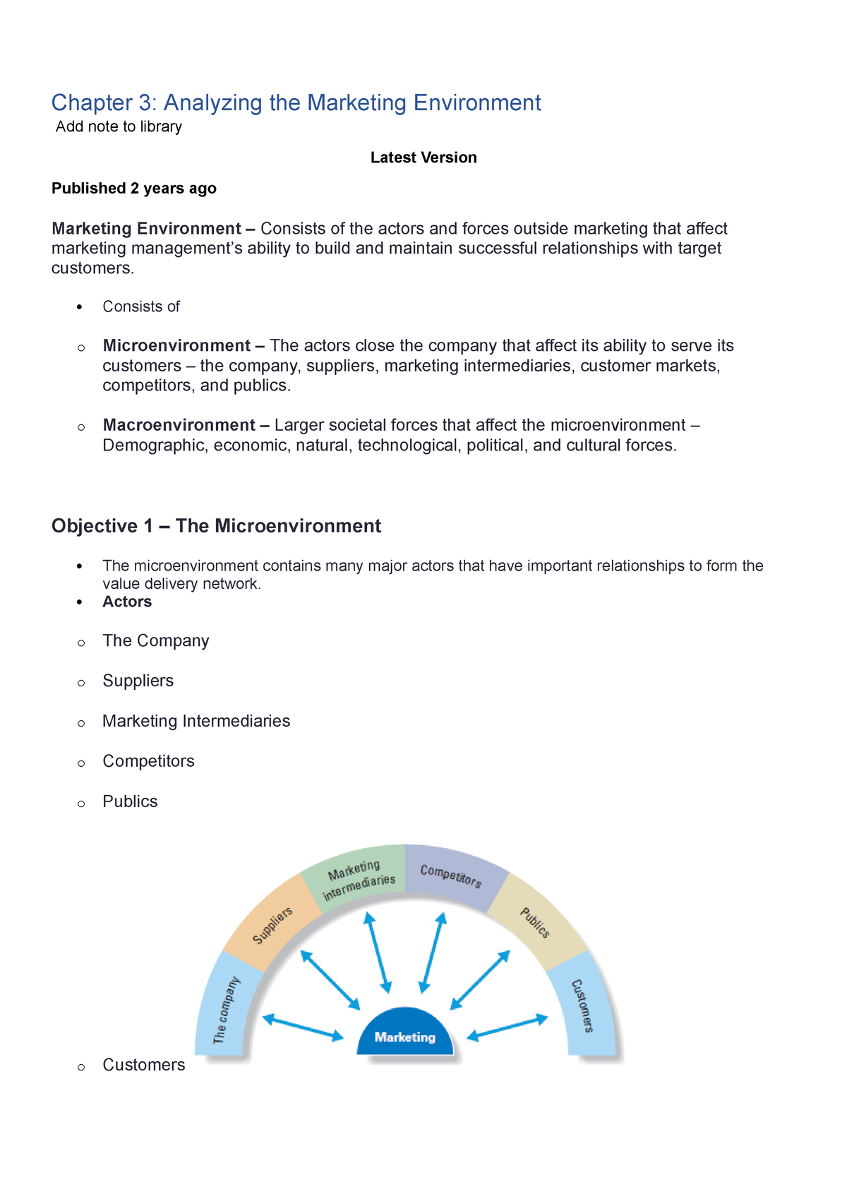 Analyzing Marketing Environment - Chapter 3: Analyzing The Marketing ...