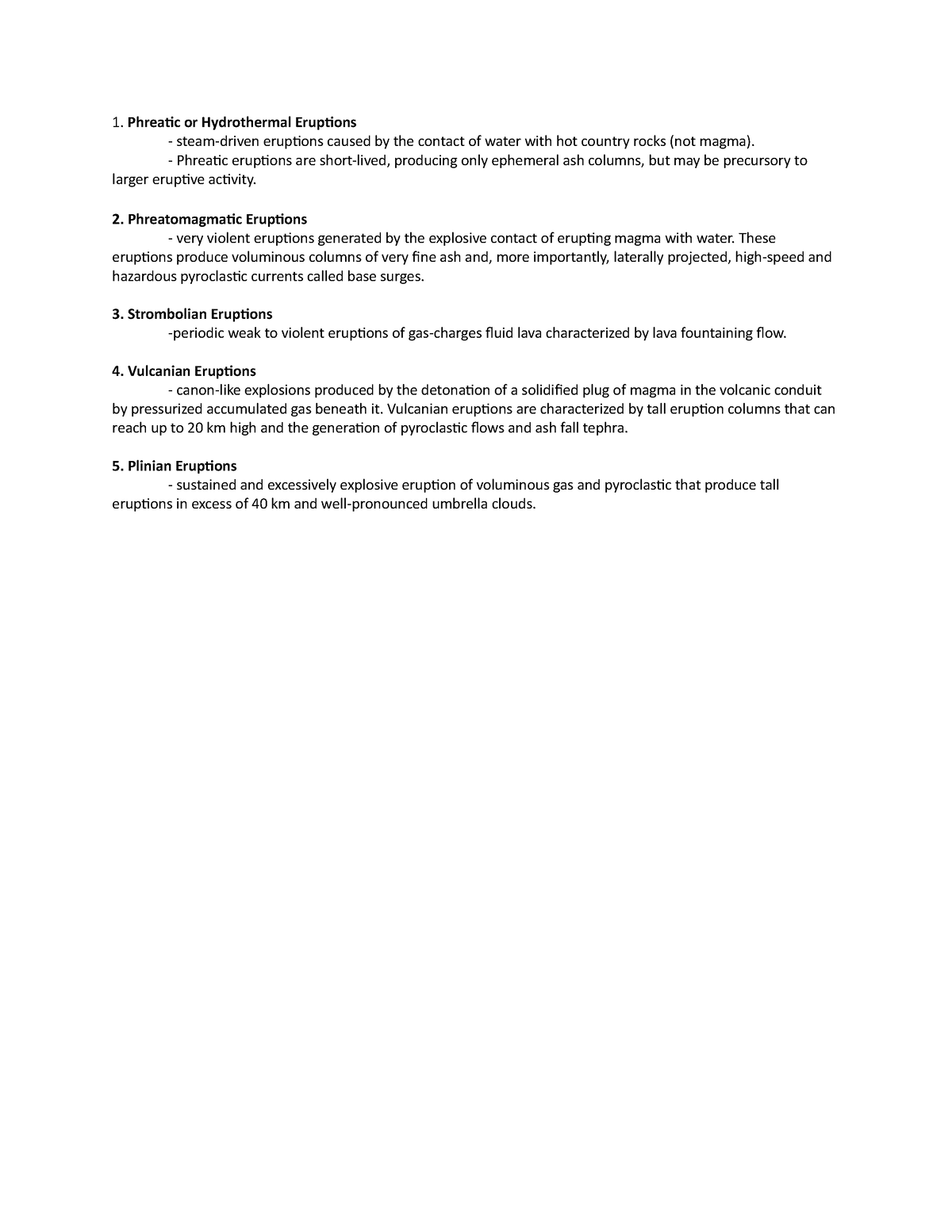 (9) Types OF Volcanic Eruption - Phreatic or Hydrothermal Eruptions ...