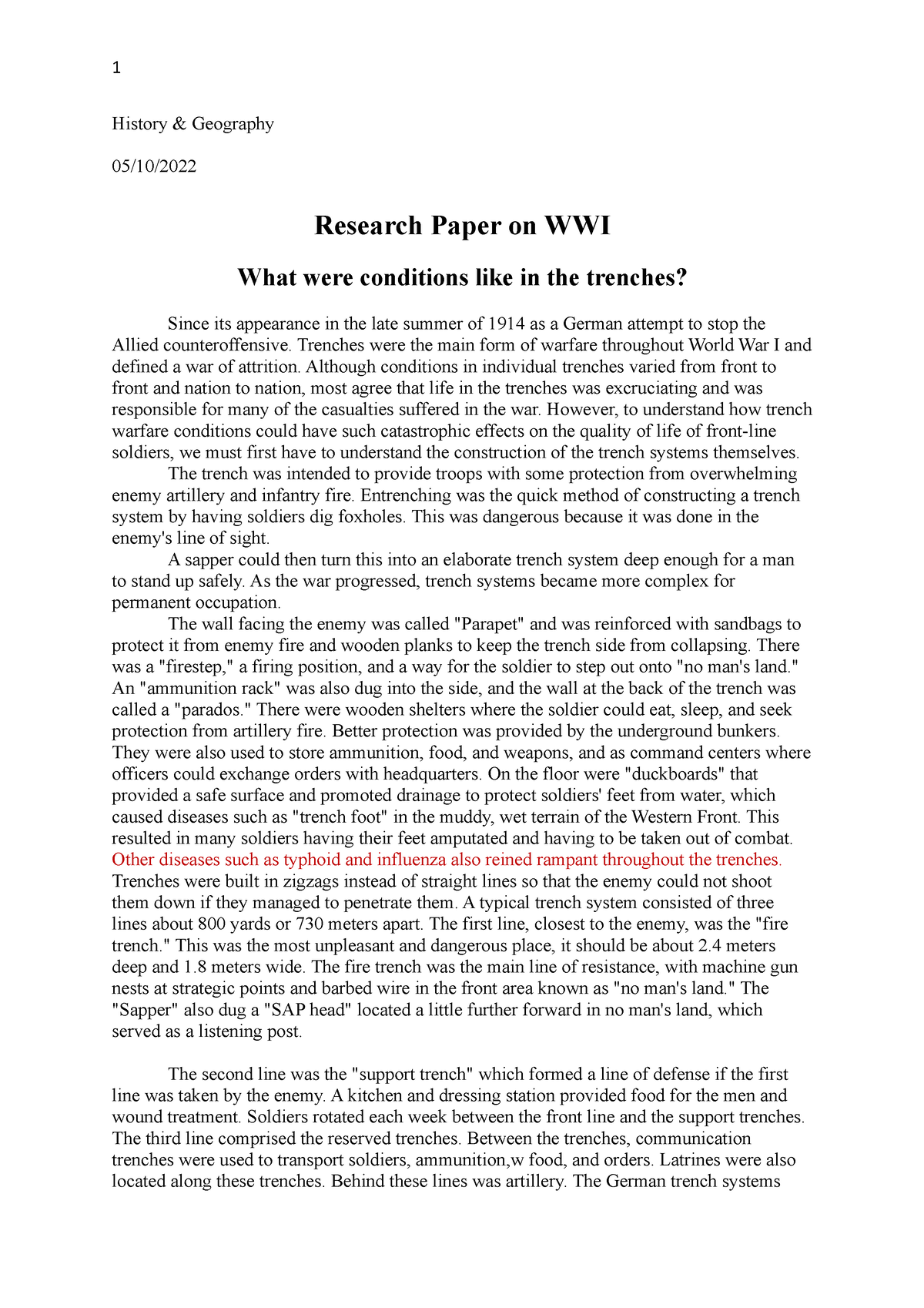 research paper on world wars