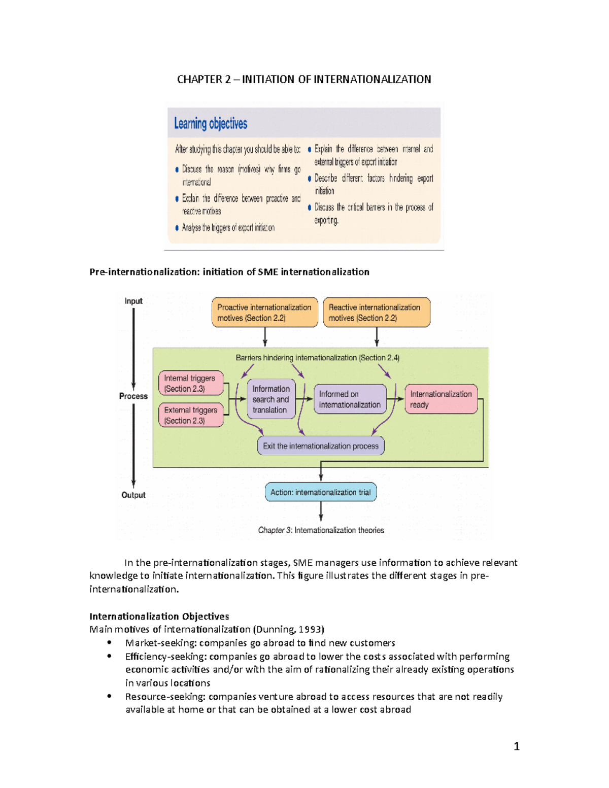 Chapter 2 – Initiation OF Internationalization - CHAPTER 2 – INITIATION ...