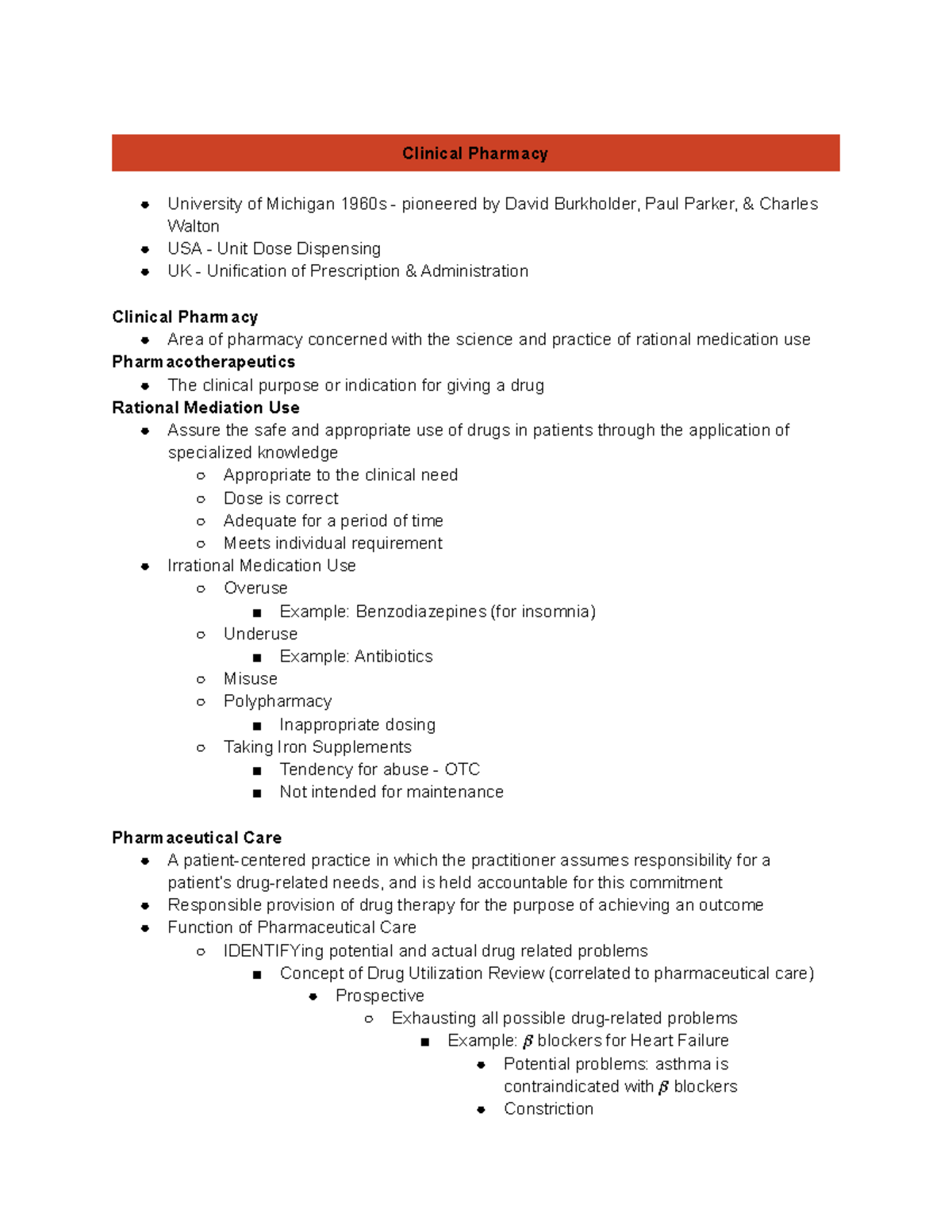 Clinical Pharmacy [Introduction] - Clinical Pharmacy University Of ...