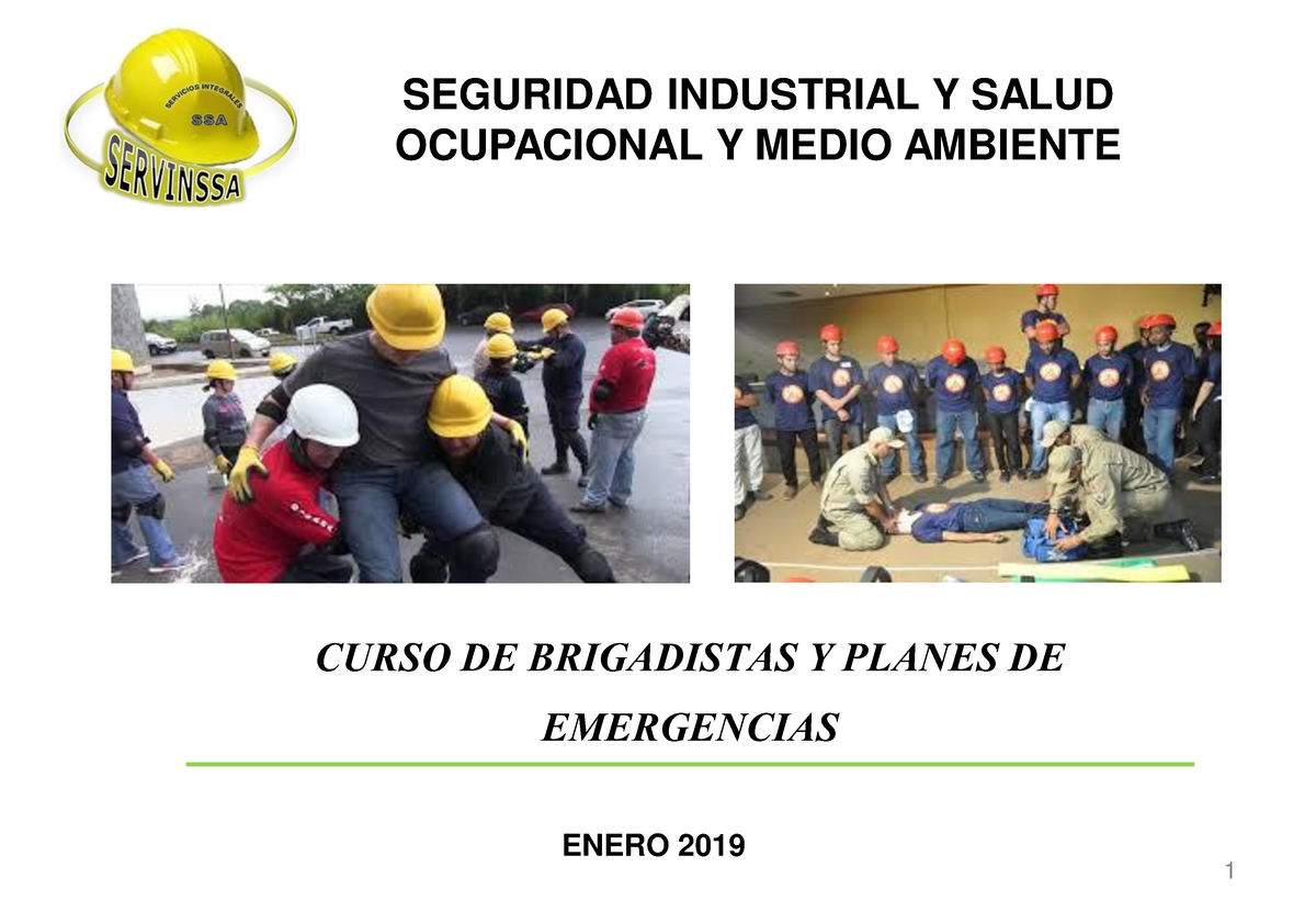 Curso PLAN DE Emergencias 2019 - CURSO DE BRIGADISTAS Y PLANES DE ...