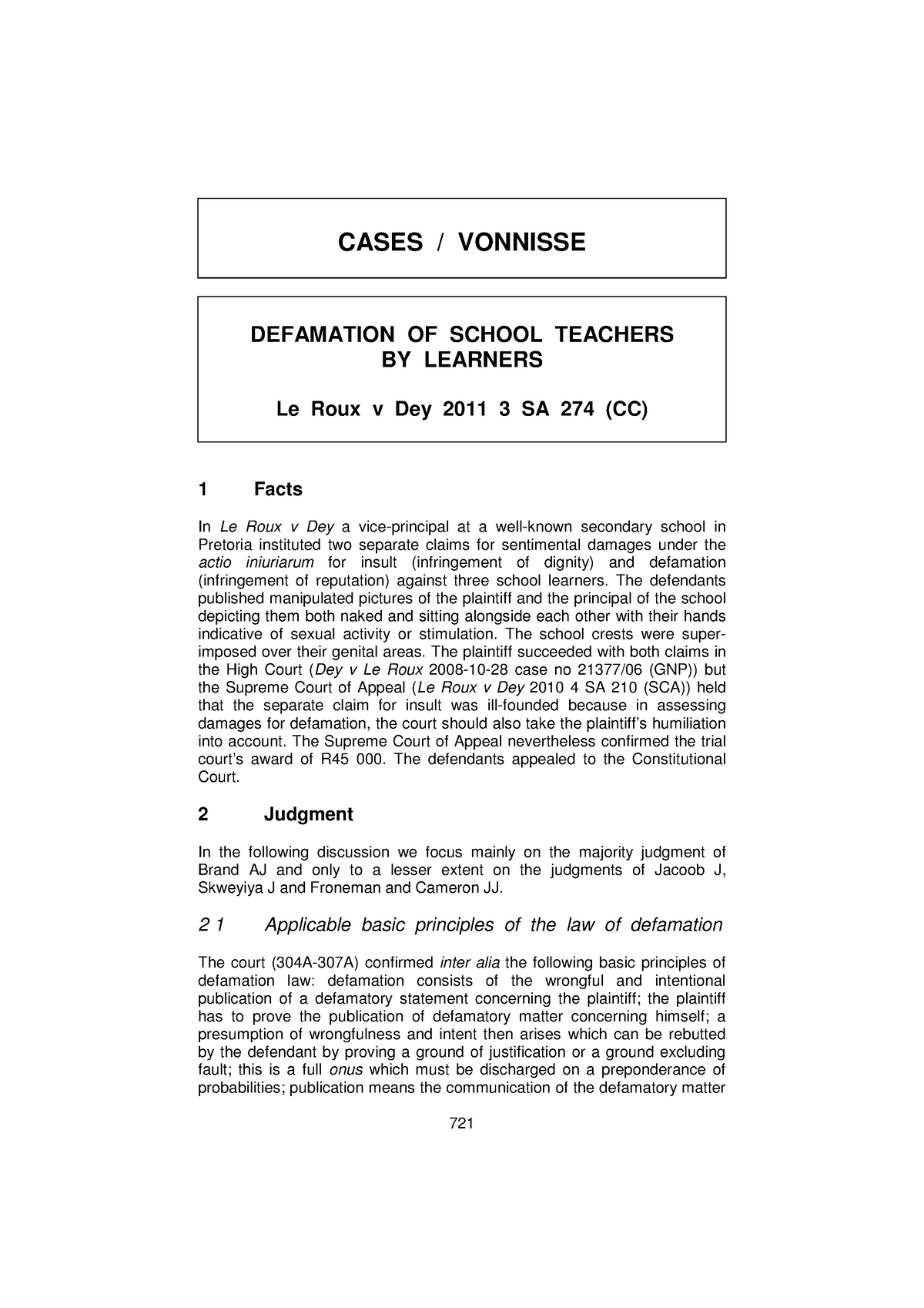 3vol 16 Case Neethling Potgieter Defamation Teachers By Learners Le   Thumb 1200 1698 