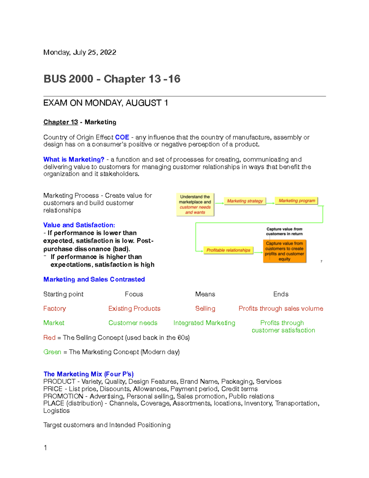 BUS 2000 - Chapter 13 -16 - Monday, July 25, 2022 BUS 2000 - Chapter 13 ...