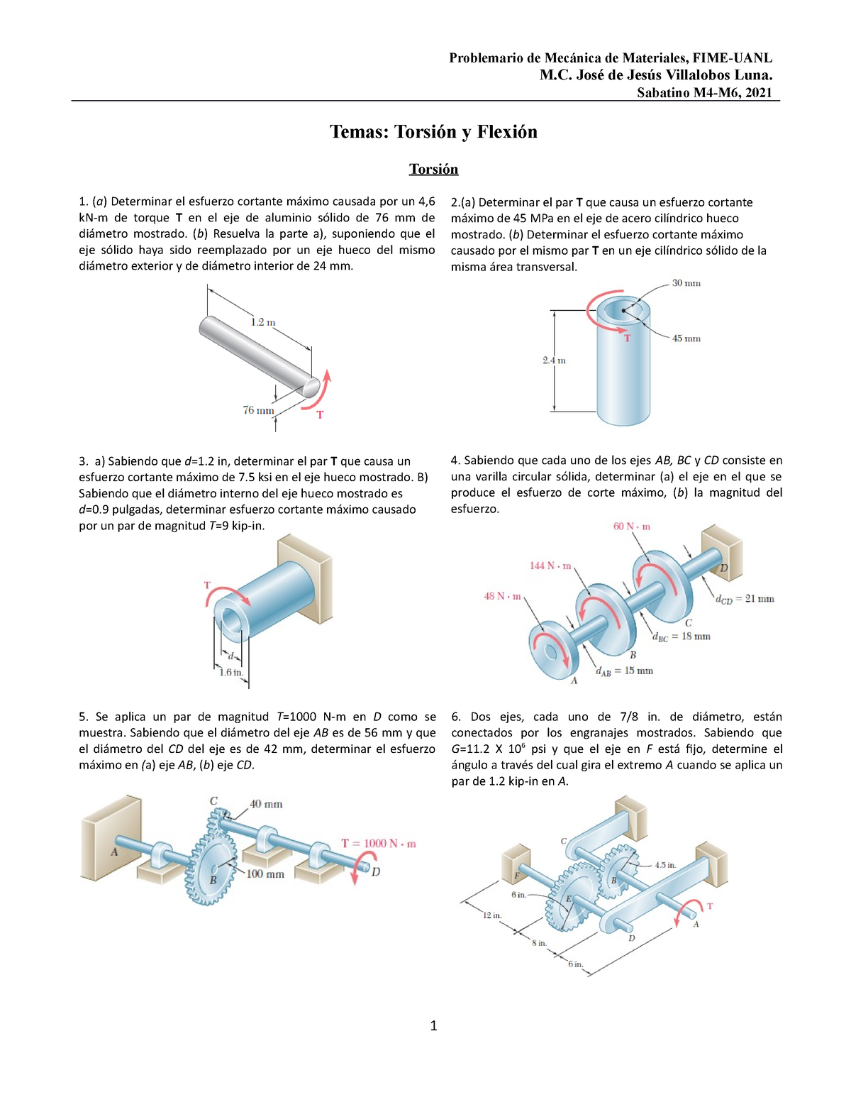 Problemario Sabatino MEC MAT 2P 2020 - Problemario De Mecánica De ...