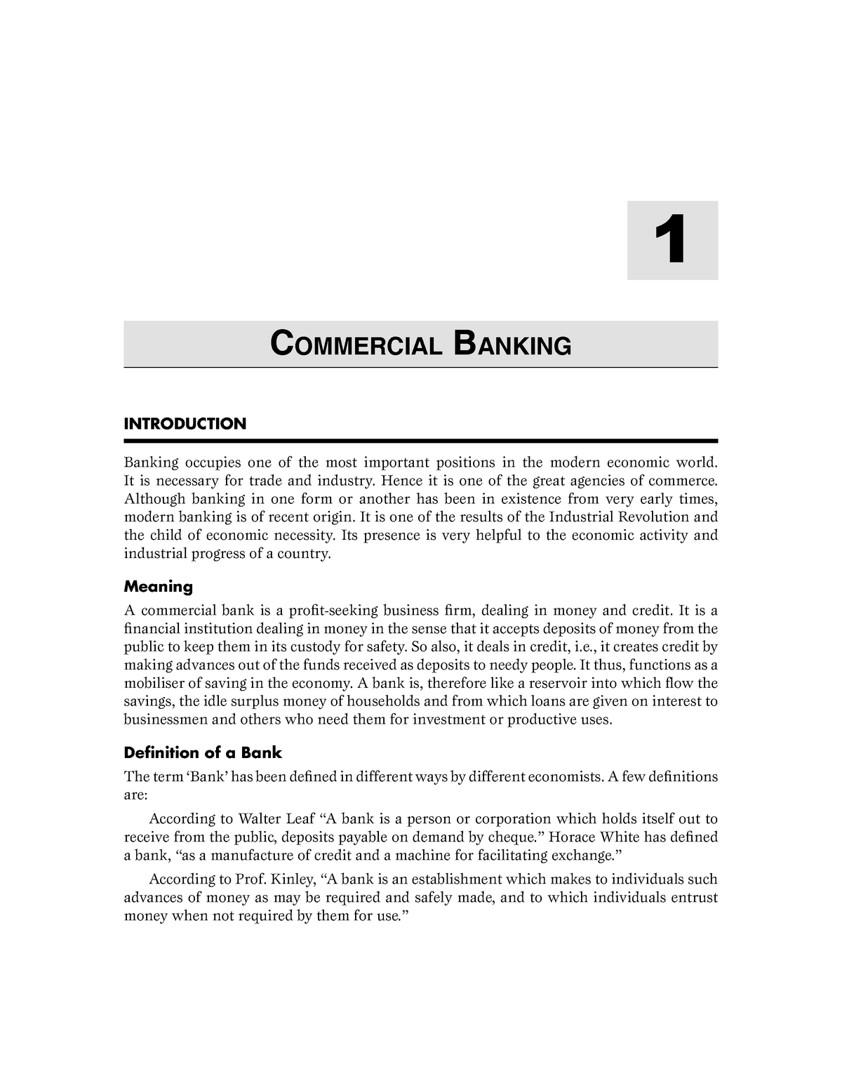 essay on commercial bank