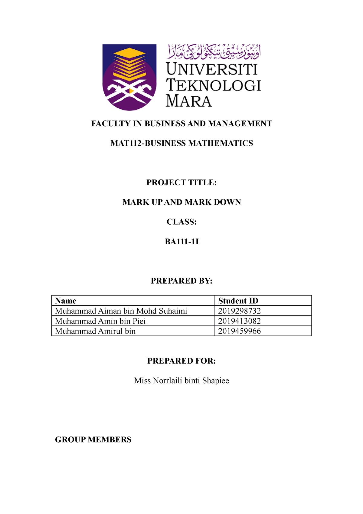 markup-and-markdown-business-studies-uitm-studocu