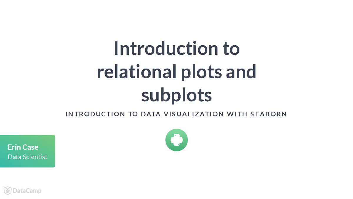 Chapter 2 - Plots - Introduction To Relational Plots And Subplots ...