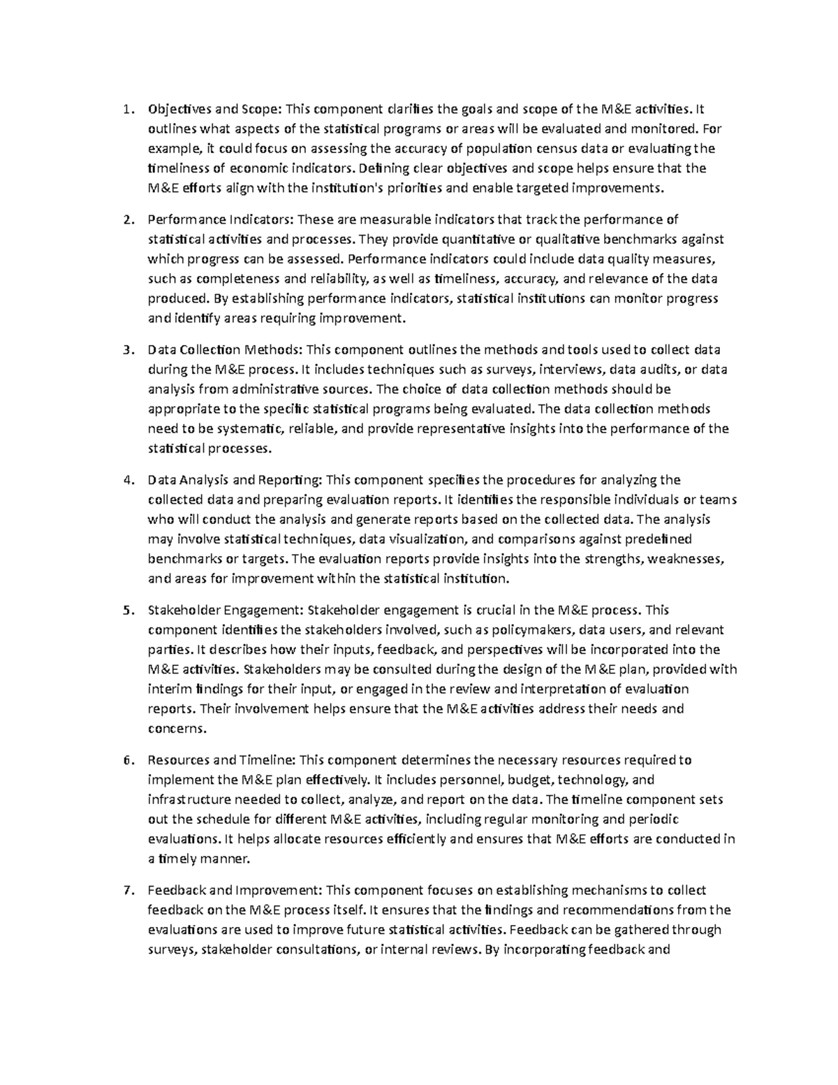 Monitoring and evaluation policies and plans vary across different ...