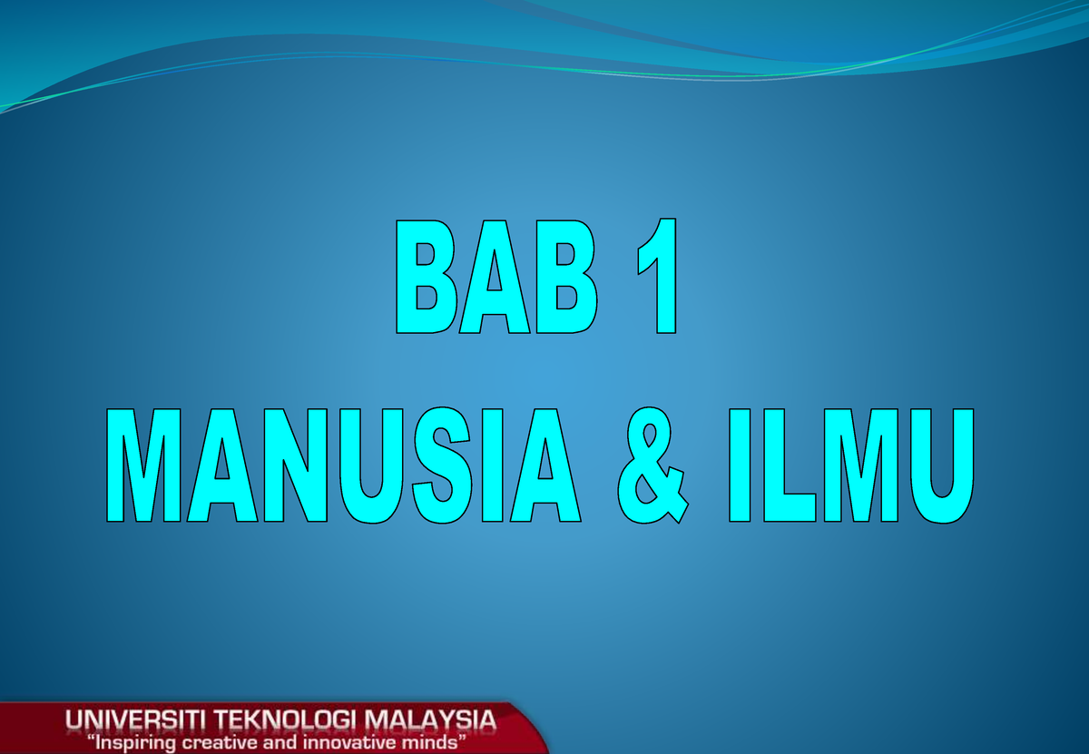 Chapter 1 Manusia Dan Konsep Ilmu 1 Membincangkan Definisi Ilmu