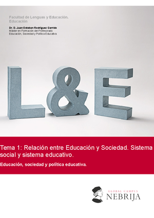 Unidad 1. Relación Entre Educación Y Sociedad - Facultad De Lenguas Y ...