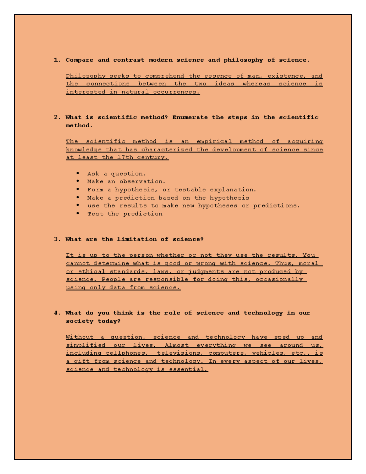 STAS ACT 1 - about statistics - 1 and contrast modern science and ...