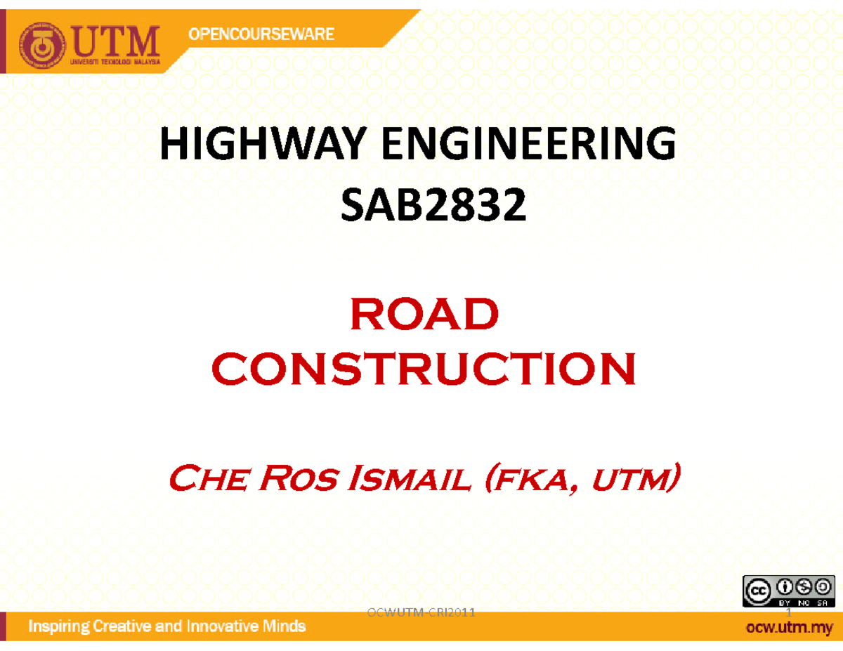 Chapter 2 - Highway Engineering - Road Construction - HIGHWAY ...