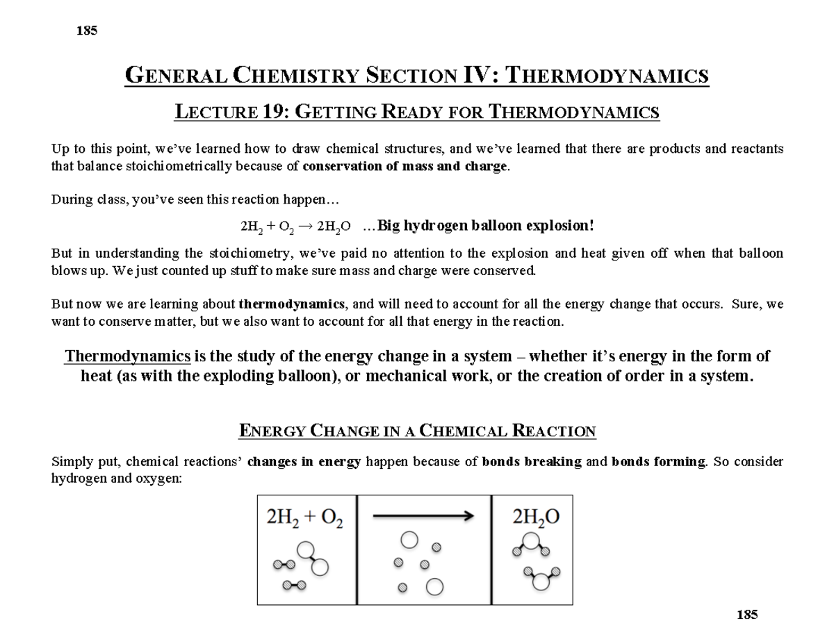 Cpthermodinamics thermodynamics GENERAL CHEMISTRY SECTION IV