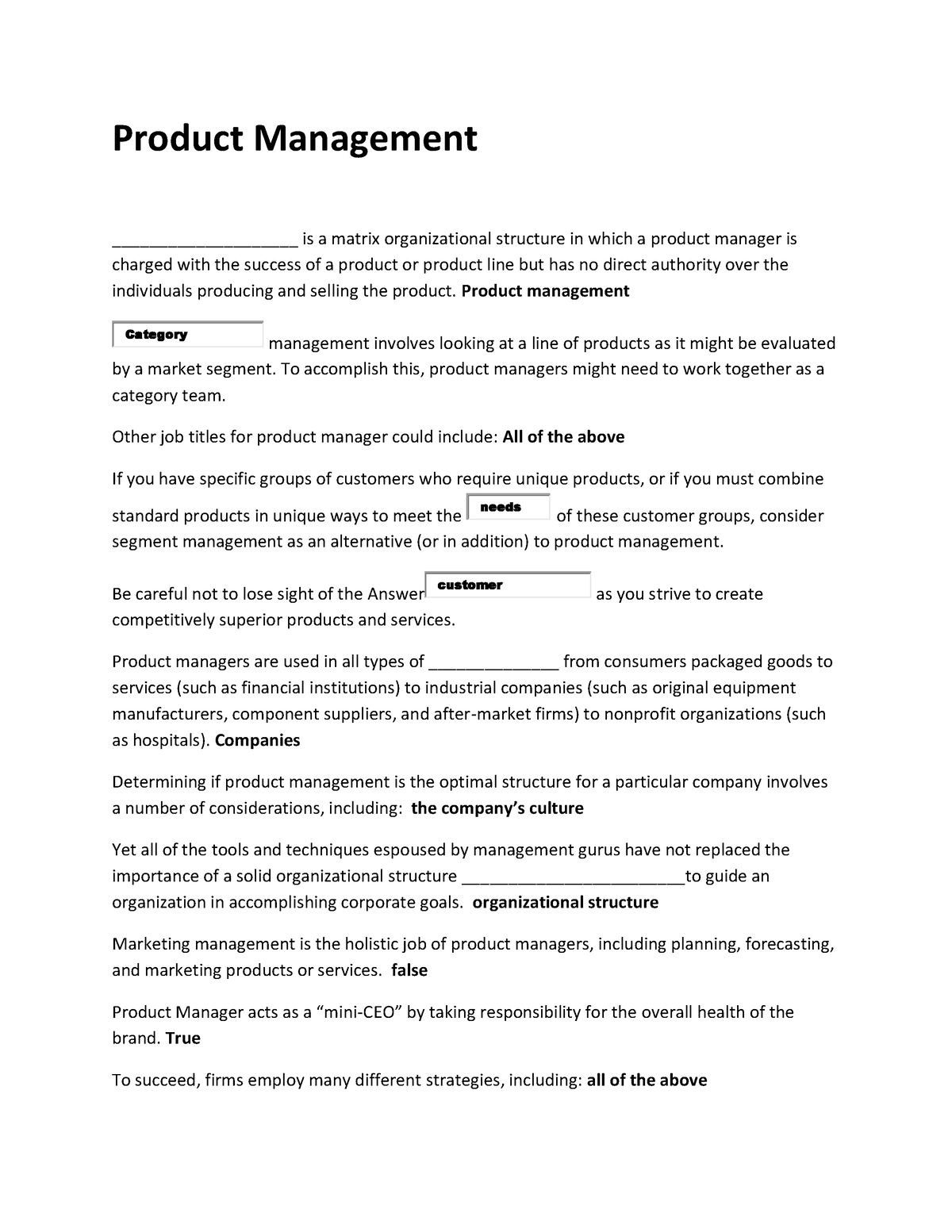 thesis product management