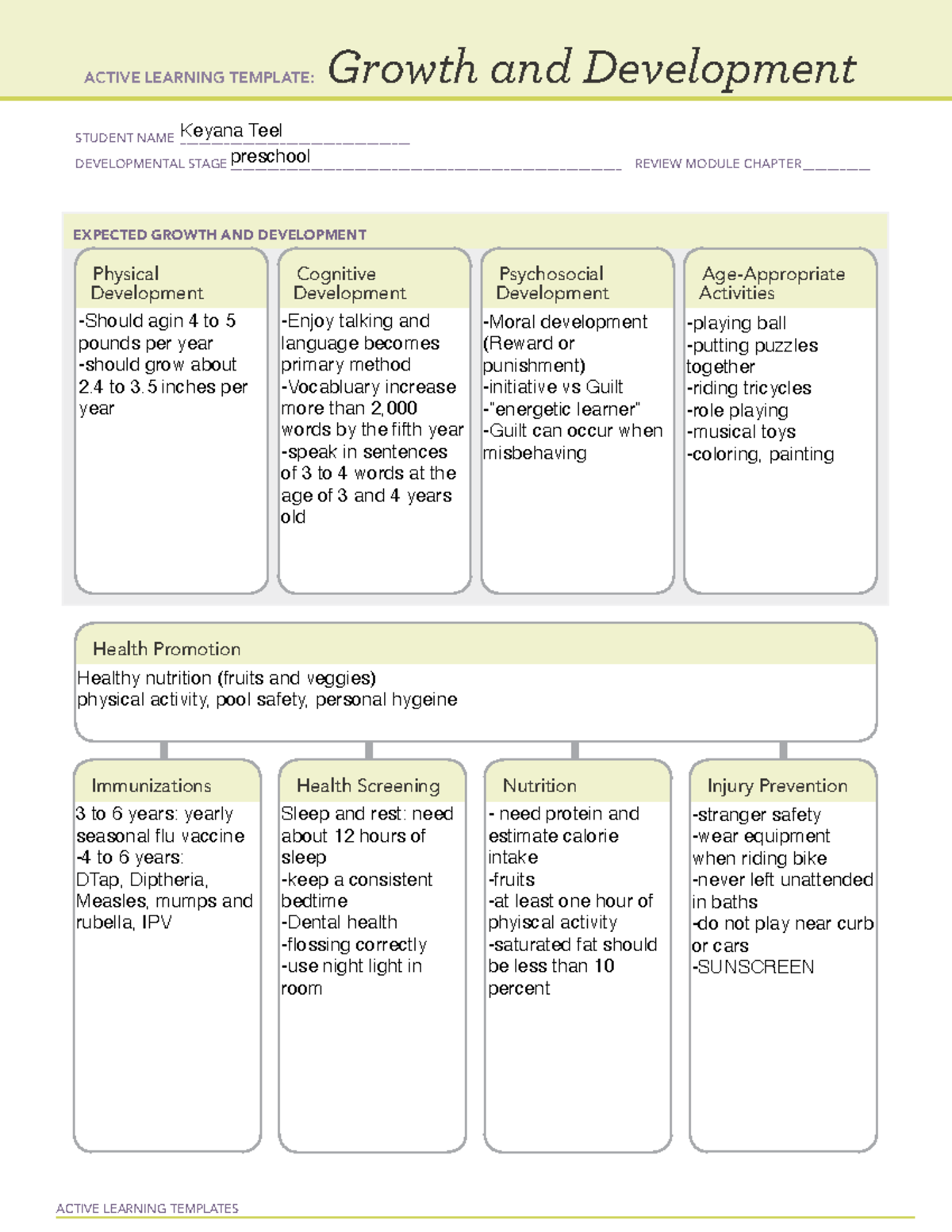 Preschool ATI - pn211 - ACTIVE LEARNING TEMPLATES EXPECTED GROWTH AND ...