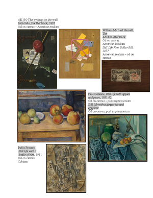 Art History Notes pt 1 - Art History 2720 Survey of Western Art ...