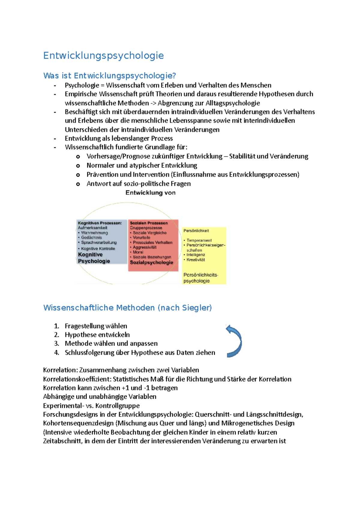 Entwicklungspsychologie Zusammenfassung - Entwicklungspsychologie Was ...