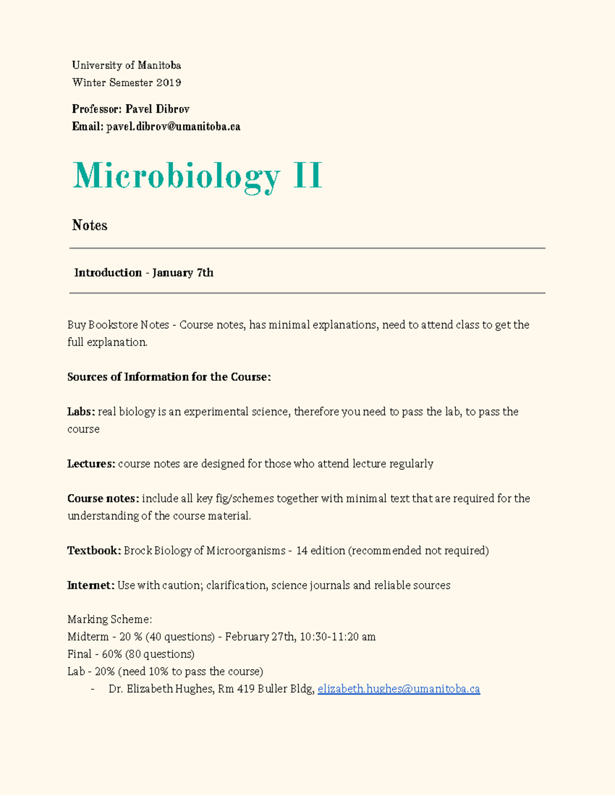 general microbiology principles of microbiology lecture notes
