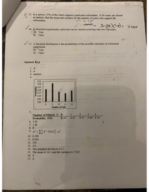 Test 3 Review - Chapter 8 Review - STA 2023 - Studocu