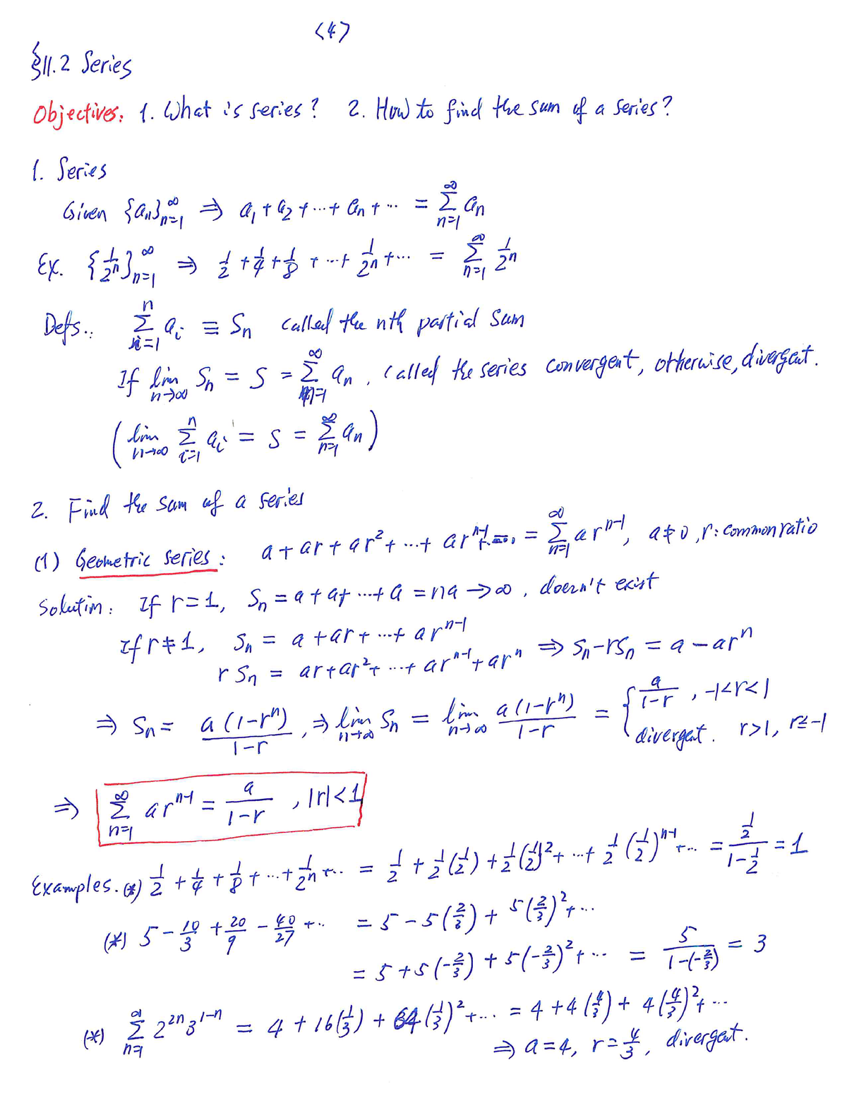 Lecture Note For Sec - Dai Summer 2022 Calculus Iv Online Course - Math 