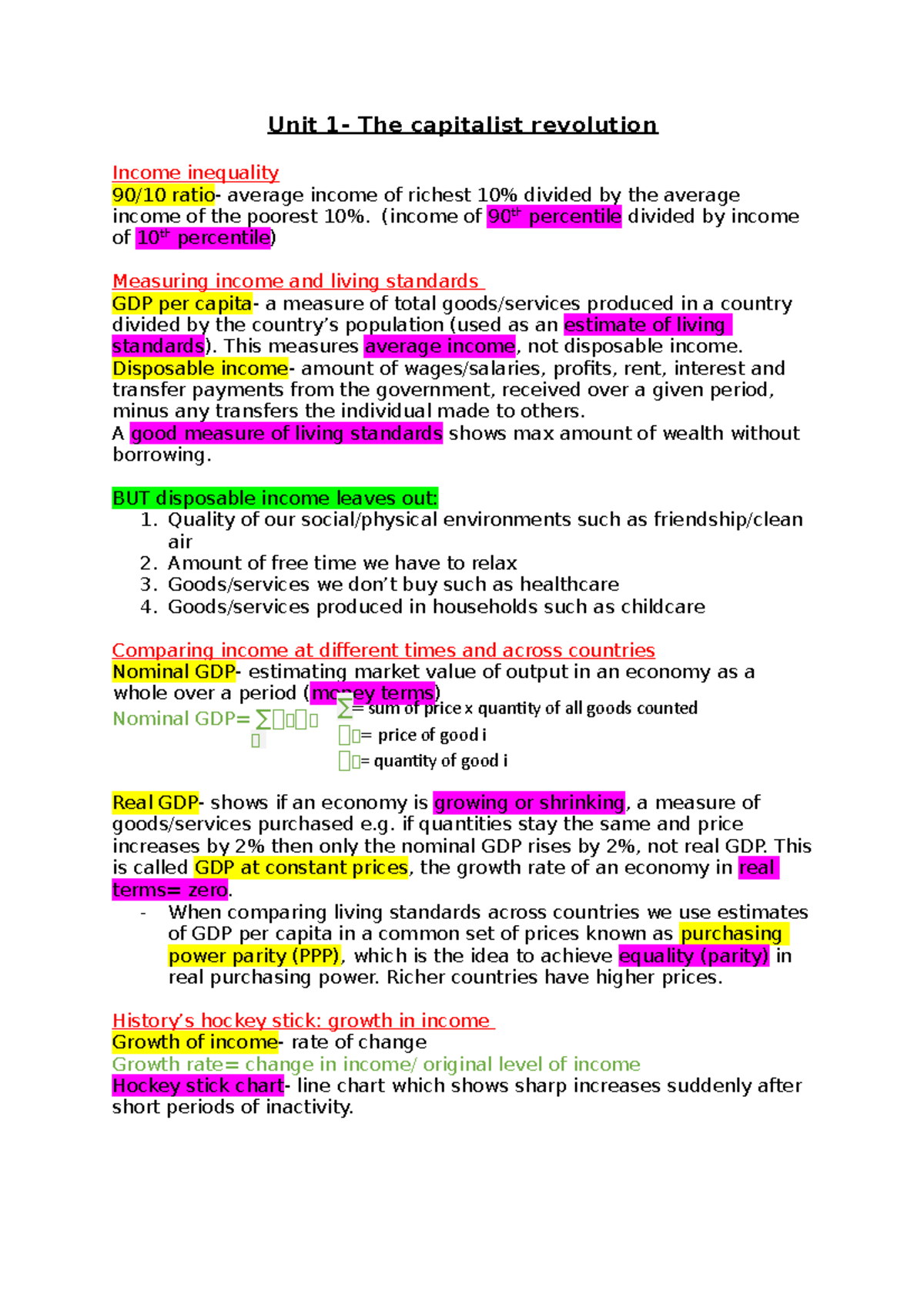 Unit 1- the capitalist revolution - Unit 1- The capitalist revolution ...
