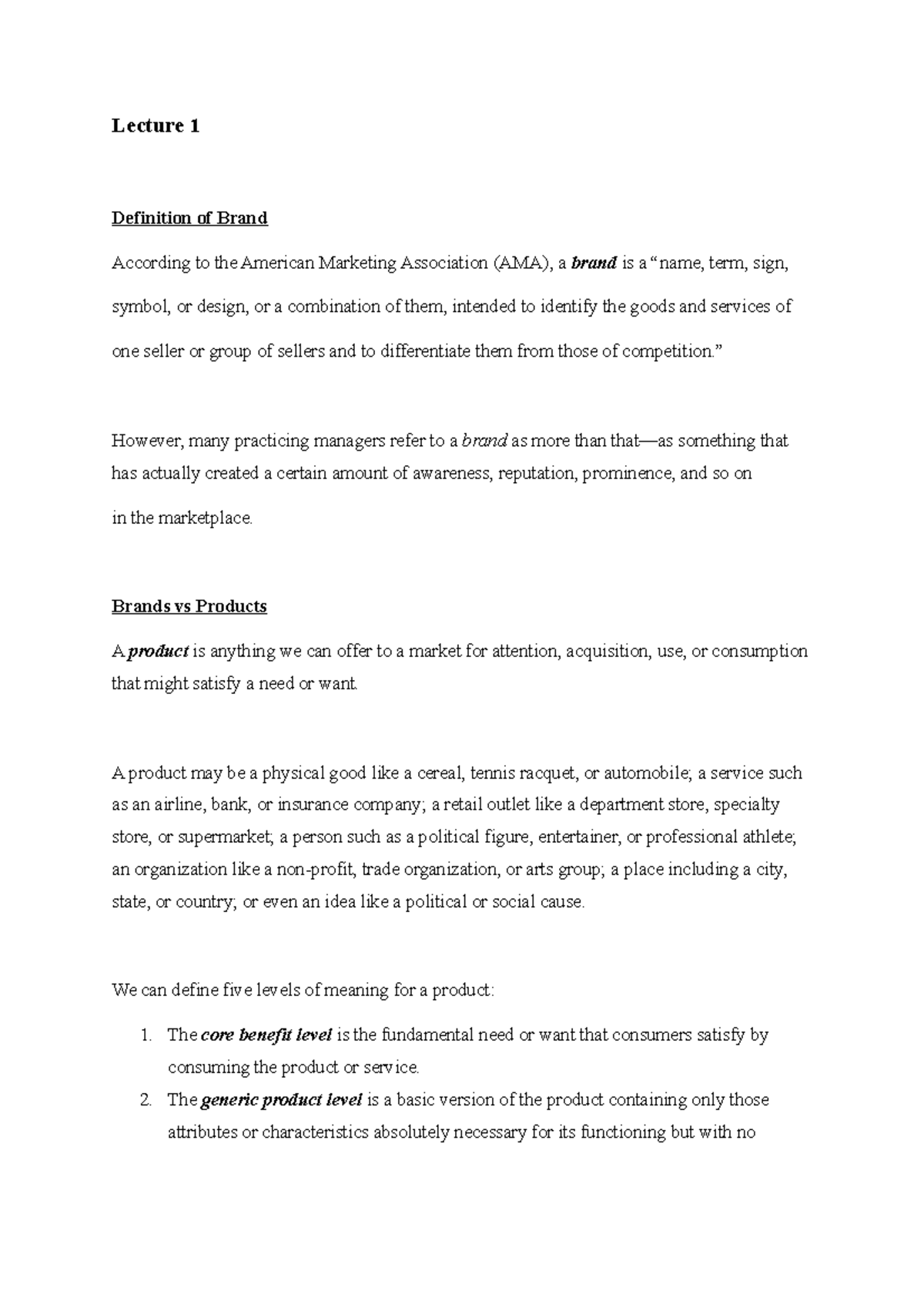 Brands and Branding - Keller strategic brand management summary part 1 ...